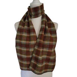 Amana Woolen Mills Wool Scarf Unisex Plaid Classic Preppy Made in USA NWOT